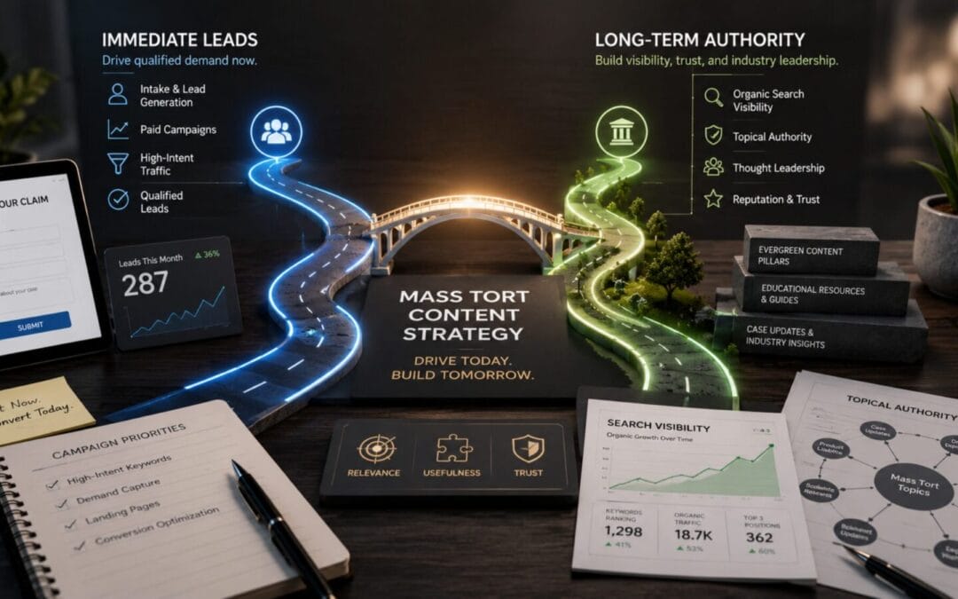 From Immediate Leads to Long-Term Authority: How Mass Tort Content Should Support Both 